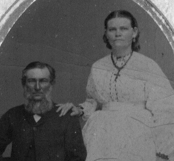 Antique picture of a man and woman; Actual size=180 pixels wide